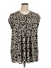 DR2 Black Short Sleeve Blouse Size XL - photo 1