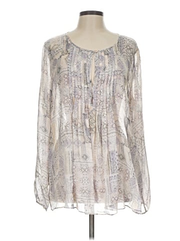 Calypso St. Barth Long Sleeve Silk Top (view 1)