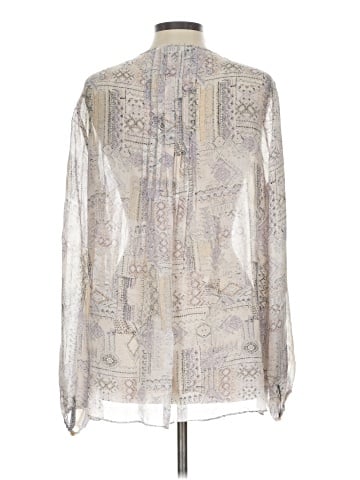 Calypso St. Barth Long Sleeve Silk Top (view 2)