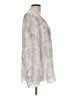Calypso St. Barth 100% Silk Silver Long Sleeve Silk Top Size Lg (2) - photo 4