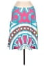 Before+Again Print Teal Casual Skirt Size M - photo 1