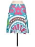 Before+Again Print Teal Casual Skirt Size M - photo 2