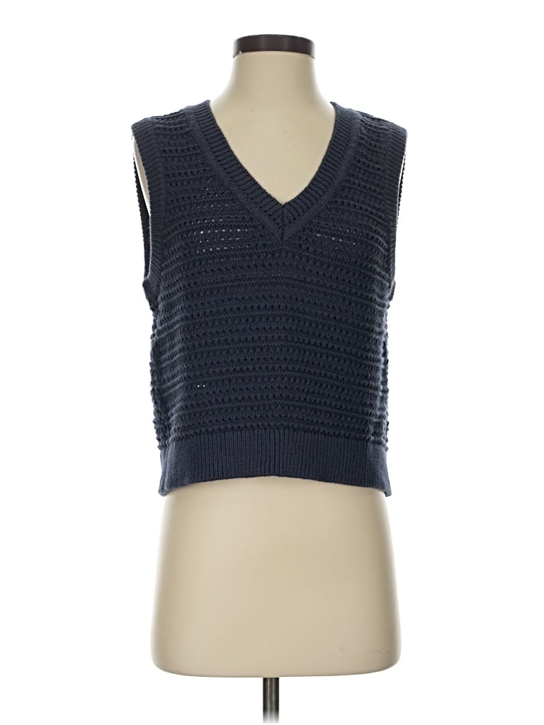 Pre-owned Marine Layer Sweater Vest In Blue