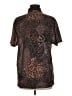 Zara Animal Print Brown Short Sleeve Button-Down Shirt Size M - photo 2