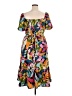 Maia 100% Polyester Tropical Multi Color Yellow Cocktail Dress Size 14 - photo 2