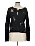 August Silk 100% Silk Black Silk Cardigan Size L - photo 1