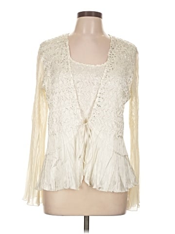 J.R. Nites by Carol Lin Long Sleeve Blouse (view 1)