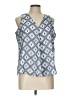 Calvin Klein 100% Polyester Blue Sleeveless Blouse Size L (petite) - photo 1
