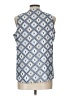 Calvin Klein 100% Polyester Blue Sleeveless Blouse Size L (petite) - photo 2