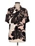 Zara Floral Brown Short Sleeve Blouse Size M - photo 1