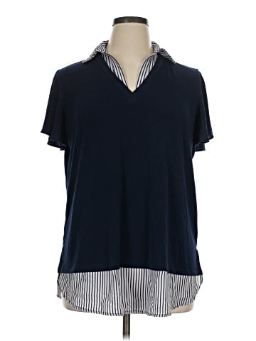 Adrianna Papell Short Sleeve Blouse (view 1)