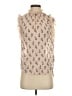 Rebecca Taylor Tan Sleeveless Silk Top Size 2 - photo 1
