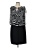 Perceptions Animal Print Black Cocktail Dress Size 12 - photo 1