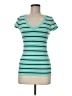 Active Basic Stripes Teal Short Sleeve T-Shirt Size M - photo 1