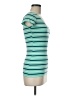 Active Basic Stripes Teal Short Sleeve T-Shirt Size M - photo 4