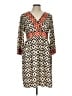 Avon Print Brown Casual Dress Size L - photo 1