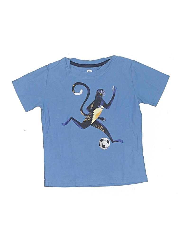 Pre-owned Tea Kids' Short Sleeve T-shirt In Blue