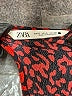Zara Animal Print Red Casual Dress Size S - photo 7