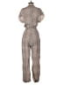 Blue Life 100% Rayon Animal Print Tan Jumpsuit Size S - photo 2