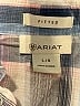 Ariat 100% Cotton Plaid Silver Long Sleeve Button-Down Shirt Size L - photo 7