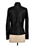 Ecru 100% Leather Solid Black Leather Jacket Size S - photo 2