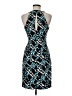 Connected Apparel Graphic Teal Cocktail Dress Size 6 - photo 2