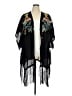 Johnny Was 100% Rayon Black Poncho Size XL - photo 1