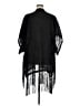 Johnny Was 100% Rayon Black Poncho Size XL - photo 2