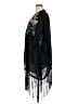 Johnny Was 100% Rayon Black Poncho Size XL - photo 5