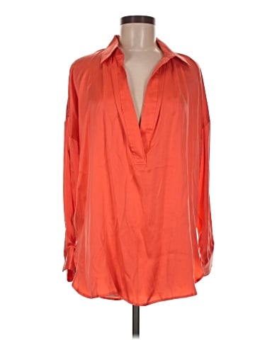 MY TRIBE Long Sleeve Silk Top (view 1)