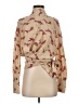 Zara Floral Tan Long Sleeve Blouse Size XS - photo 1