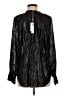 Rebecca Taylor Metallic Black Long Sleeve Blouse Size 8 - photo 2