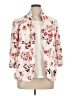 Worthington 100% Rayon Floral Ivory Jacket Size XL - photo 1