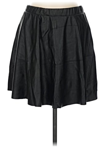 Peach Royal Faux Leather Skirt (view 1)
