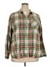 J.Crew 100% Cotton Plaid Green Long Sleeve Button-Down Shirt Size 24 - photo 1