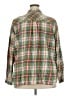 J.Crew 100% Cotton Plaid Green Long Sleeve Button-Down Shirt Size 24 - photo 2
