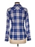 J.Crew 100% Cotton Plaid Blue Long Sleeve Button-Down Shirt Size 6 - photo 2