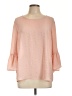 Elle 100% Polyester Pink 3/4 Sleeve Blouse Size L - photo 1