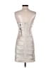 BCBGMAXAZRIA 100% Polyester Metallic Silver Tan Cocktail Dress Size 6 - photo 2