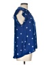 Lipslide 100% Polyester Stars Blue Sleeveless Blouse Size L - photo 4