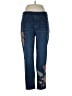 Chico's Floral Blue Jeans Size L - photo 1