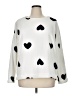 Ann Taylor LOFT Outlet 100% Polyester Hearts White Pullover Sweater Size XL - photo 1