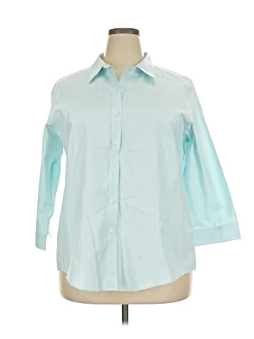L.L.Bean 3/4 Sleeve Button-Down Shirt (view 1)