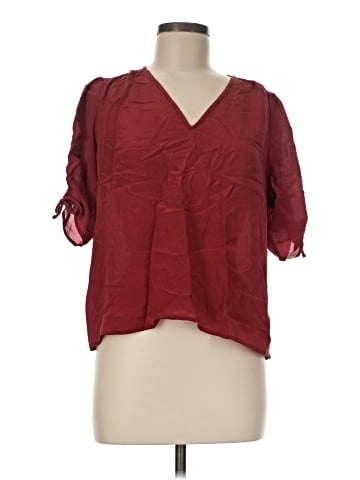 Madewell 3/4 Sleeve Silk Top (view 1)