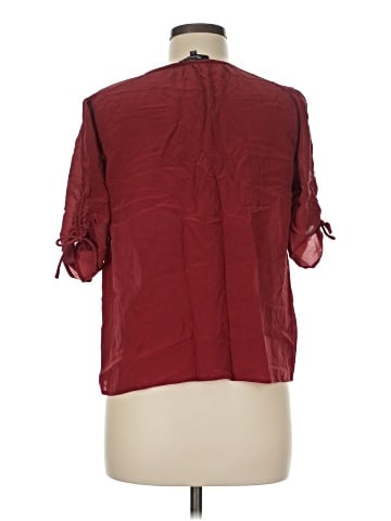 Madewell 3/4 Sleeve Silk Top (view 2)