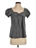 Fei Gray Short Sleeve Blouse Size XS - photo 1