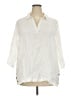 Sigrid Olsen 100% Linen White 3/4 Sleeve Button-Down Shirt Size 2X - photo 1