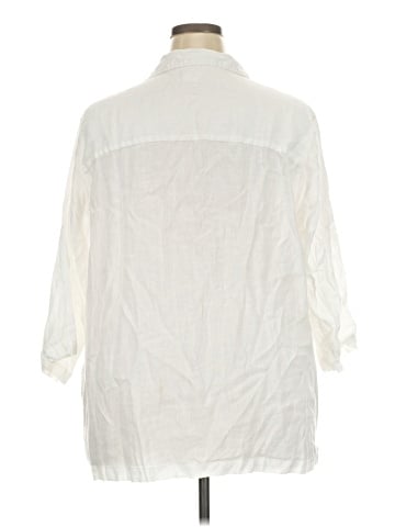 Sigrid Olsen 3/4 Sleeve Button-Down Shirt (view 2)