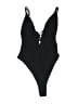 Garage Solid Black One Piece Swimsuit Size S - photo 1