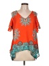 Venus Orange Short Sleeve Blouse Size L - photo 1